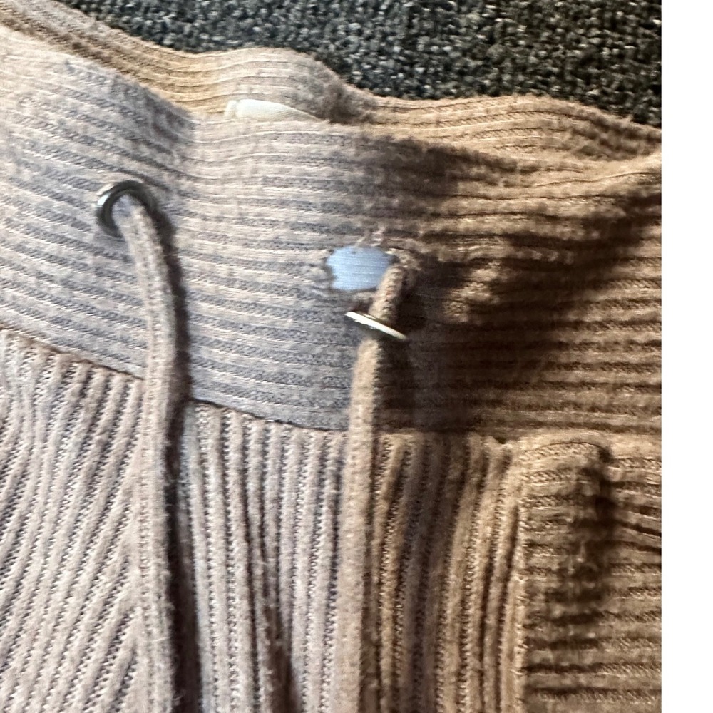 SO‎ Girls Ribbed Knit Jogger Pants Tan Oatmeal Loungewear Drawstring Pockets M - Picture 2 of 3